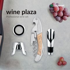 Набор из 4-х винных аксессуаров для вина  Wine Plaze, Legnoart