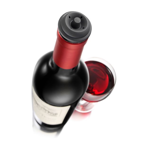 Вакуумный насос для вина  Wine Saver White + пробка, Vacu Vin, изображение 4