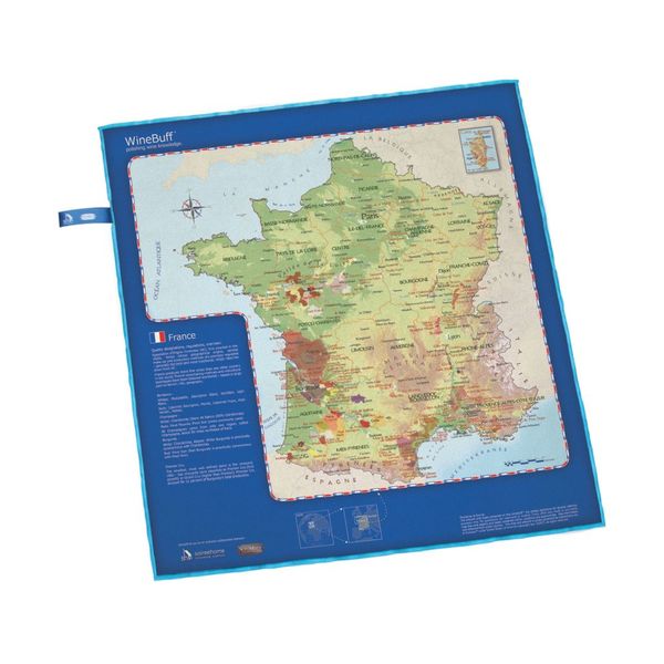Салфетка из микрофибры для натирки стекла  France Wine Map, Soiree Home, изображение 6