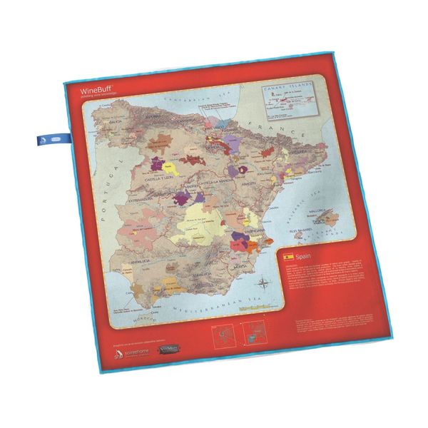 Салфетка из микрофибры для натирки стекла  Spain Wine Map, Soiree Home, изображение 4